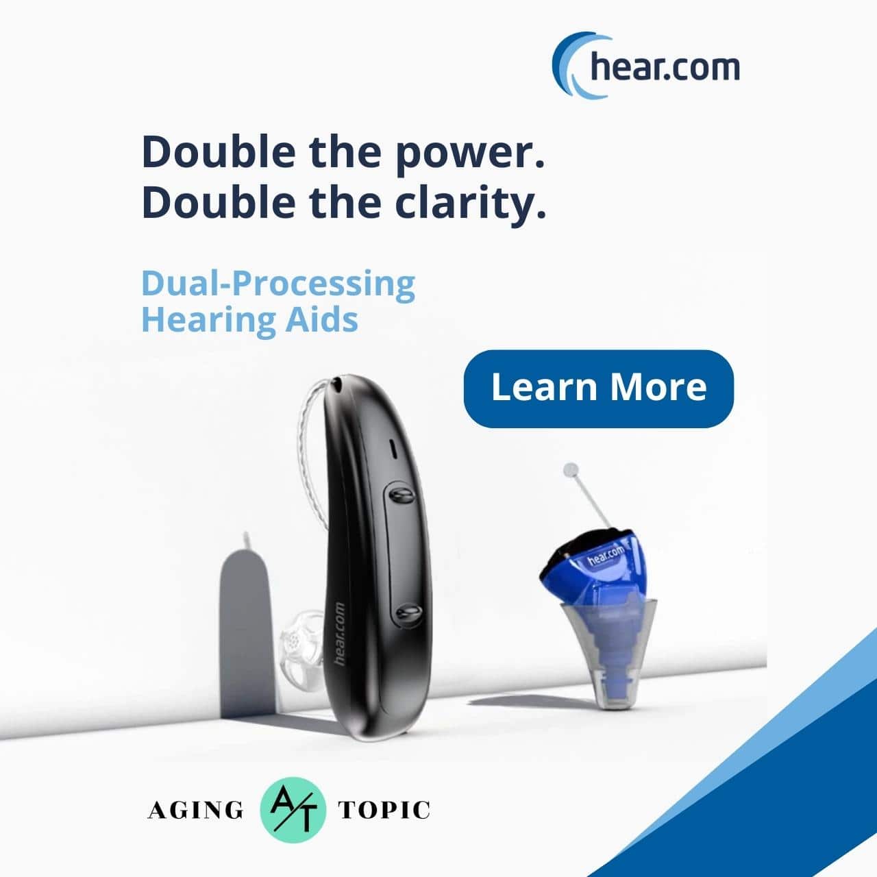 Double the power. Double the clarity. Dual-processing hearing aids from https://hear.com - Learn More.